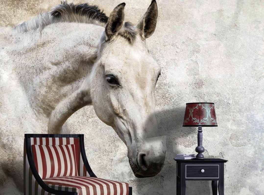 White Horse Wallpaper Mural